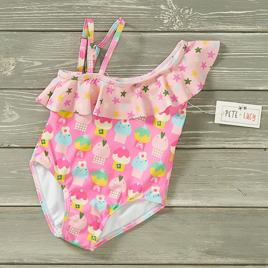 Cute as a Cupcake + Swim - One Piece 12-18