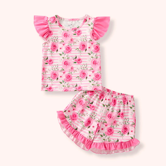Pink Posies - Loungewear Set 2T